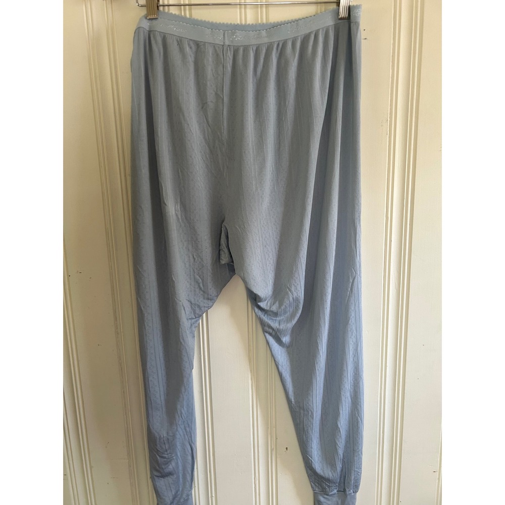 Eddie Bauer 100% Silk Pointelle Thermal Base Layer Set Lt Blue XXL Long Sleeve - Picture 6 of 9